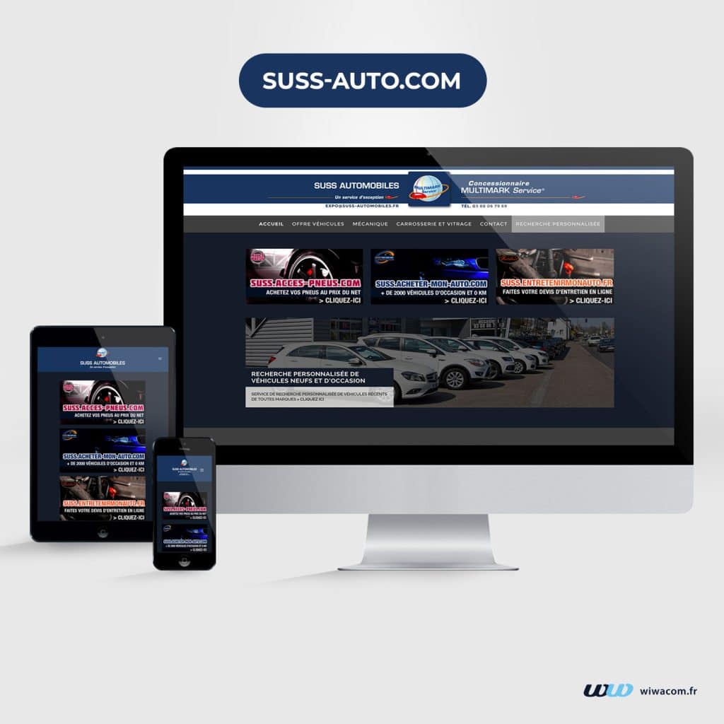 Suss Automobiles - Site internet