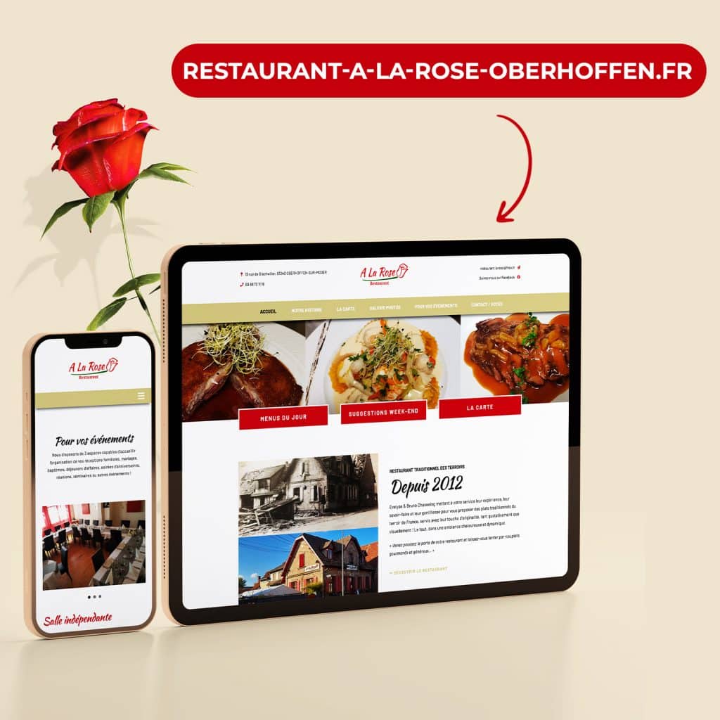 Création site internet Restaurant à la Rose Oberhoffen-sur-Moder