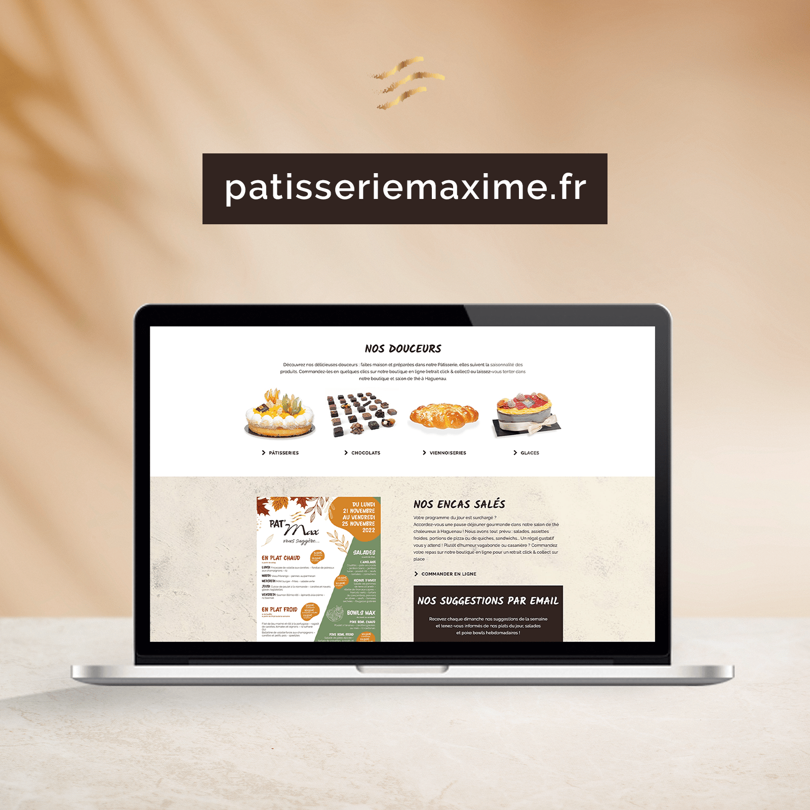 Création Site Internet Pâtisserie Maxime