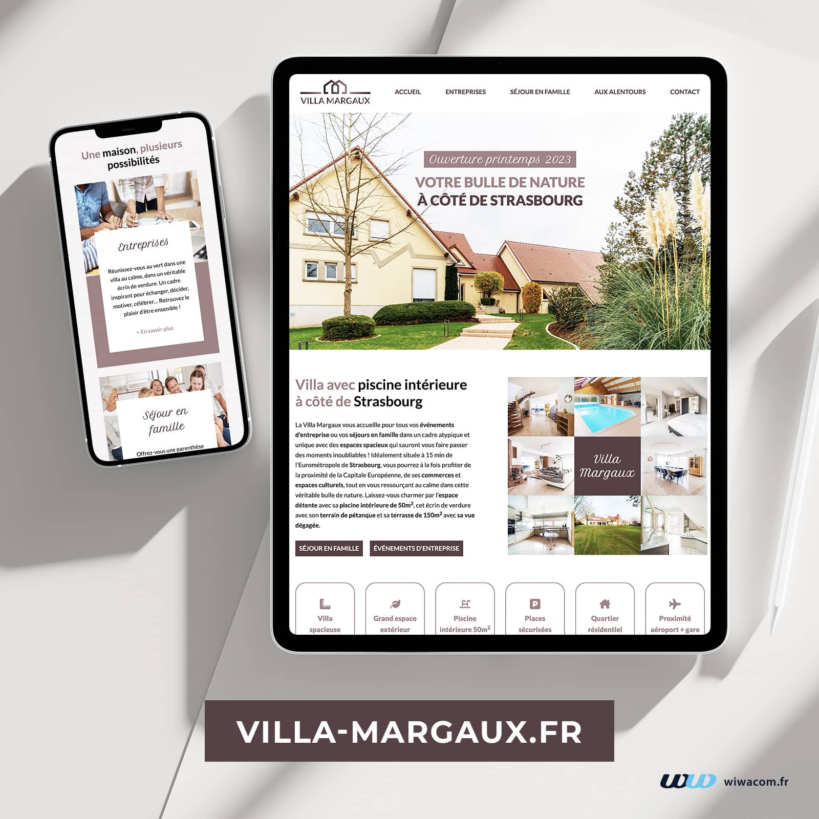 Création de site internet pour Villa Margaux