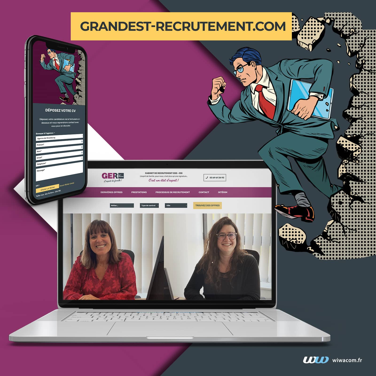 Création site internet Grand Est Recrutement