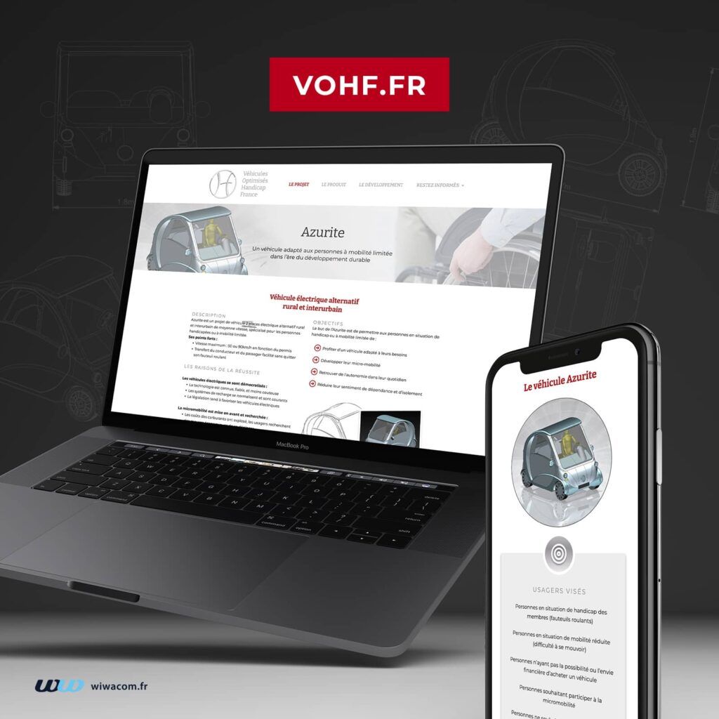 Création du site VOHF - Véhicules Optimisés Handicap France