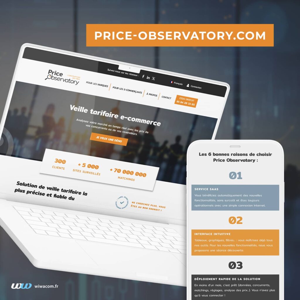Refonte site internet pour Price Observatory