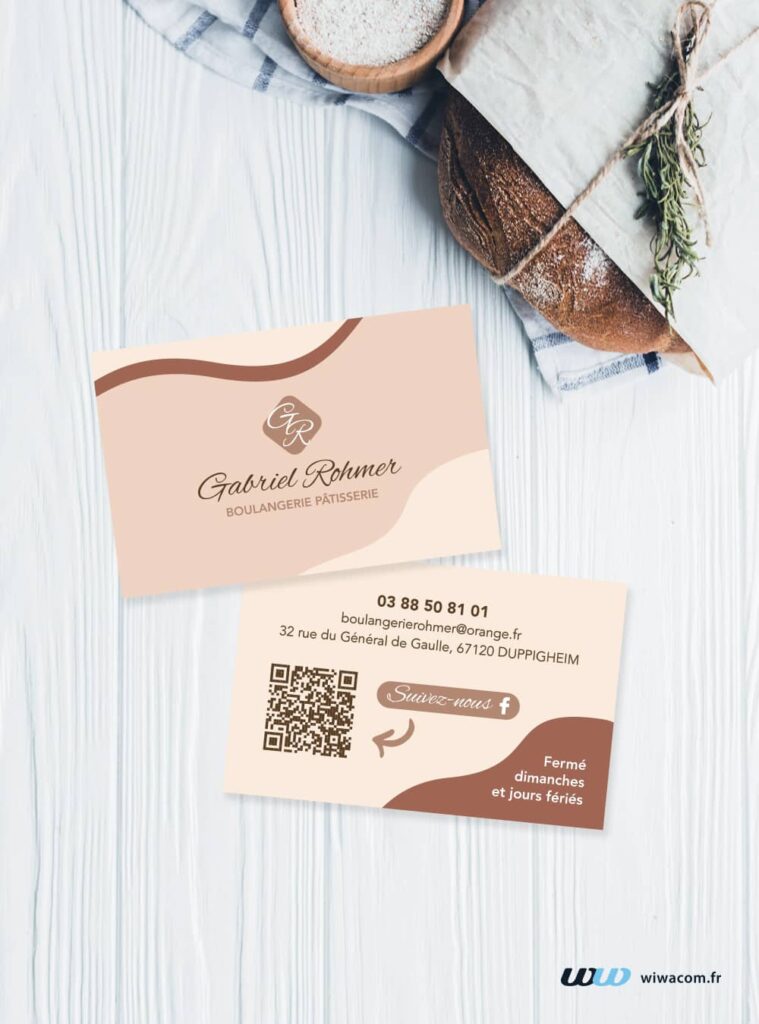 Carte de visite pour Boulangerie Rohmer