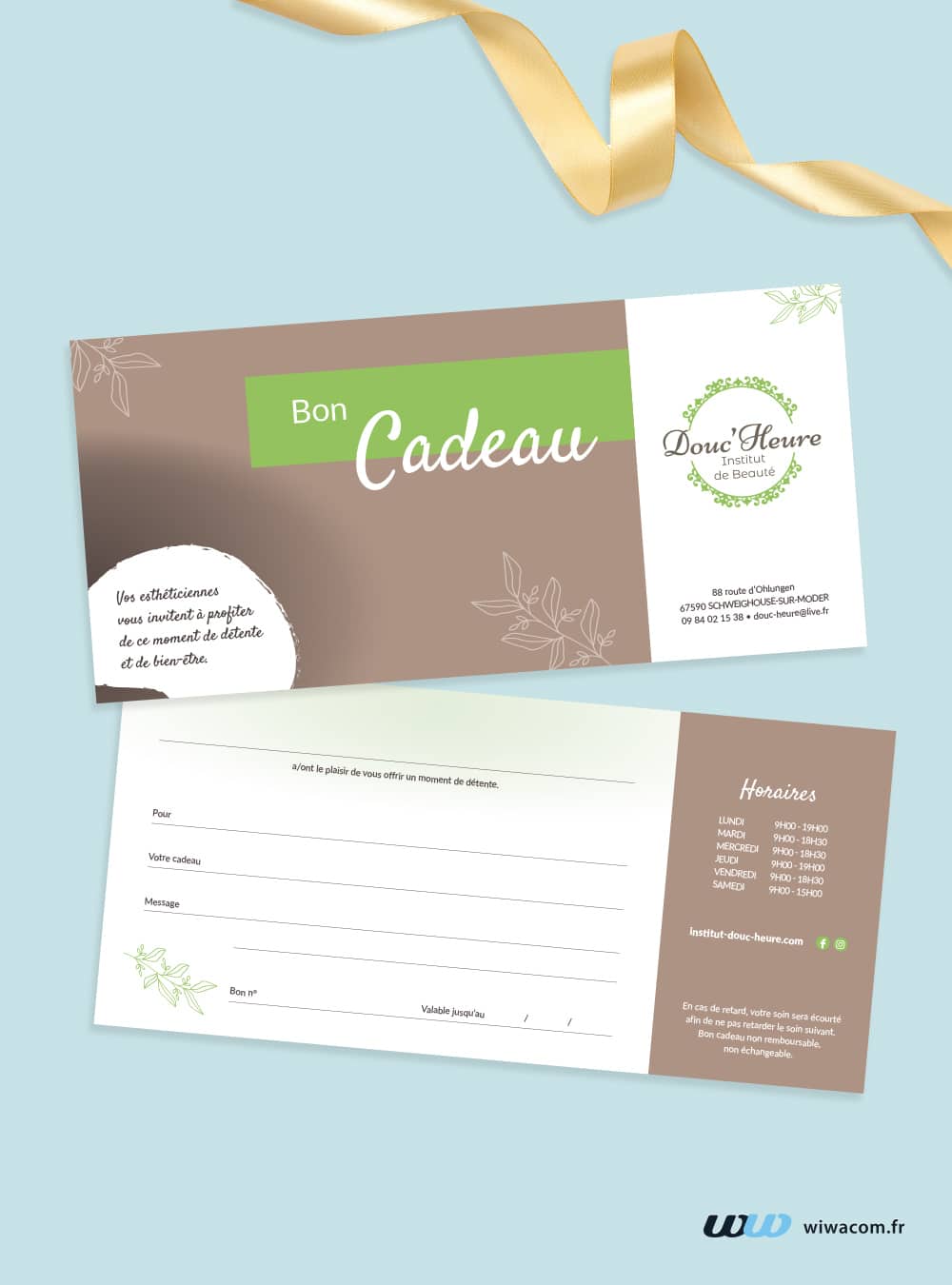 Bon cadeau pour Institut Douc'Heure