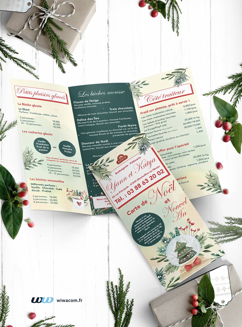 Dépliant de Noël Yann et Katya