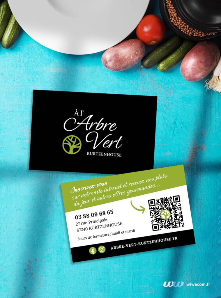 Carte de visite Restaurant &Agrave; L'Arbre Vert