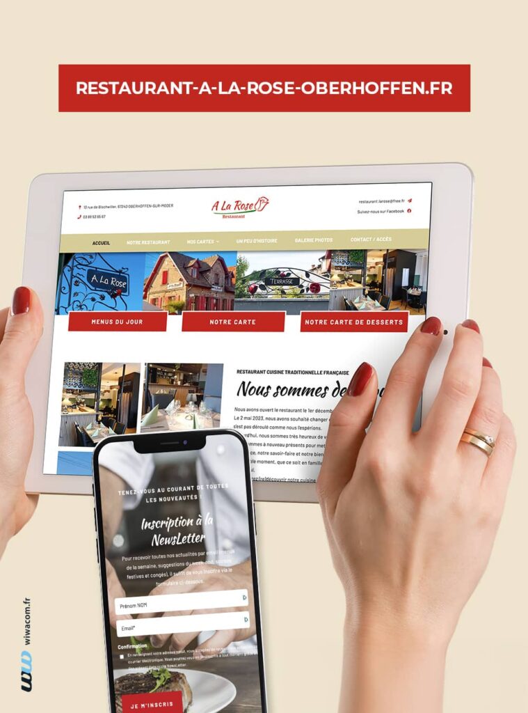 Cr&eacute;ation site internet restaurant-a-la-rose-oberhoffen.fr