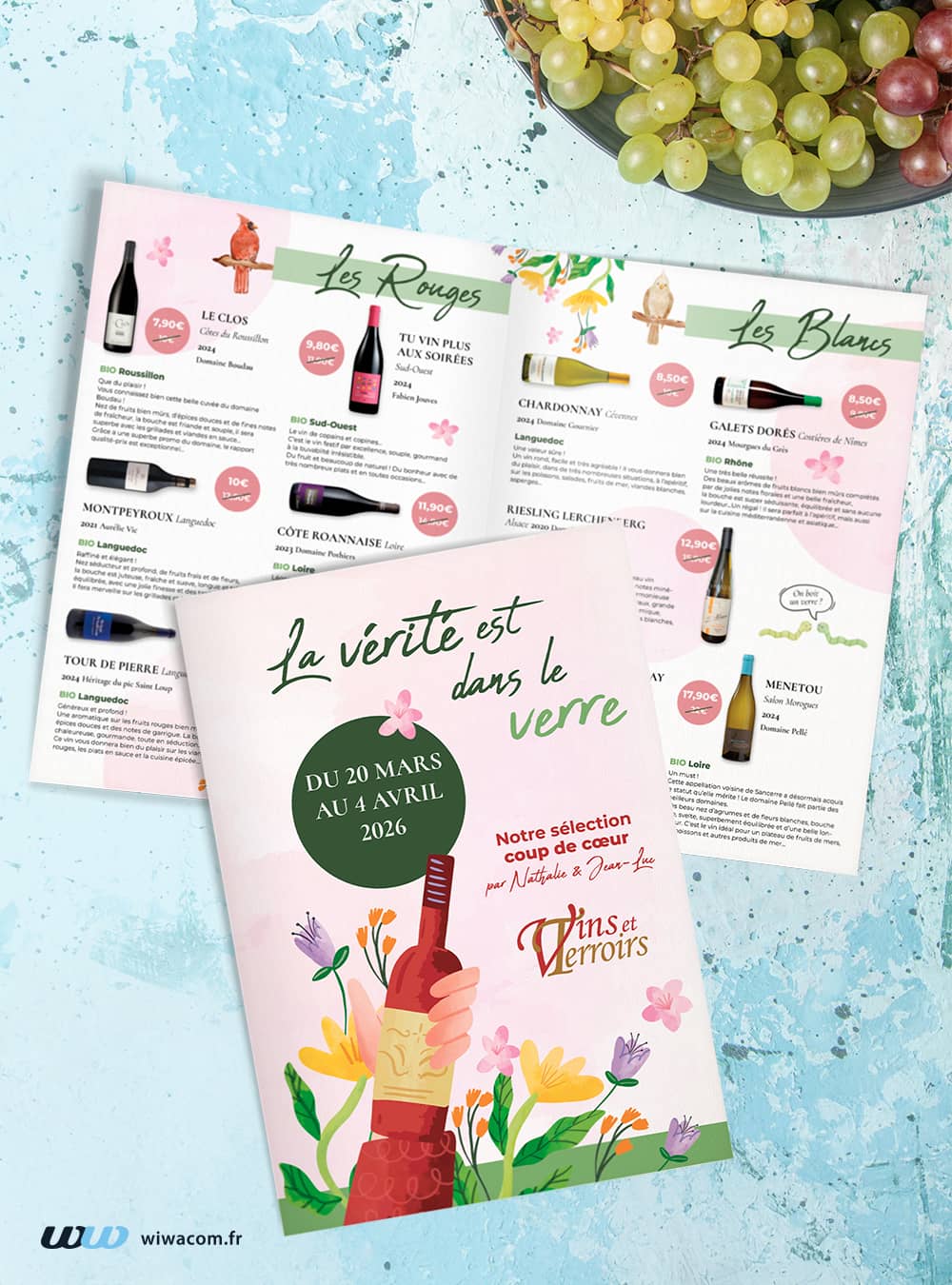 Dépliant pour Vins et Terroirs