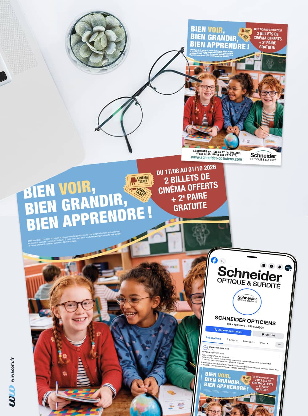 Campagne de la rentrée pour Schneider Opticiens